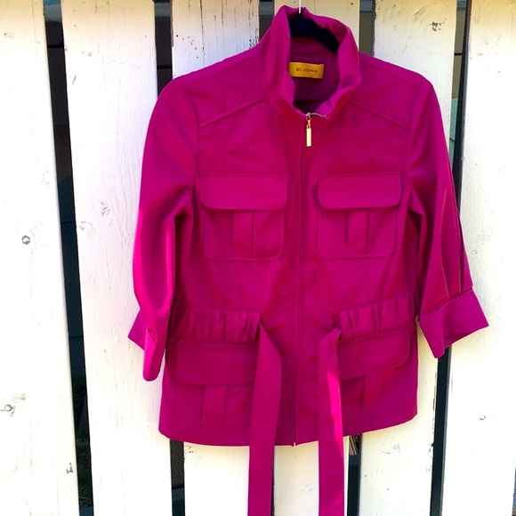 St John collection safari jacket bright purple pink - Picture 1 of 16